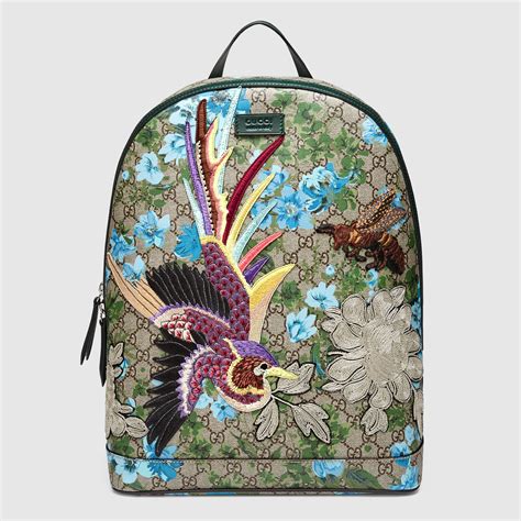 gucci embroidered backpack flower